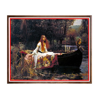 Tablou Poster, Arta Sec. XIX, J.W. Waterhouse - The Lady of Shalott - ASN-072, 40 x 50 cm Tablou Poster, Arta Sec. XIX, J.W. Waterhouse - The Lady of Shalott - ASN-072, 40 x 50 cm