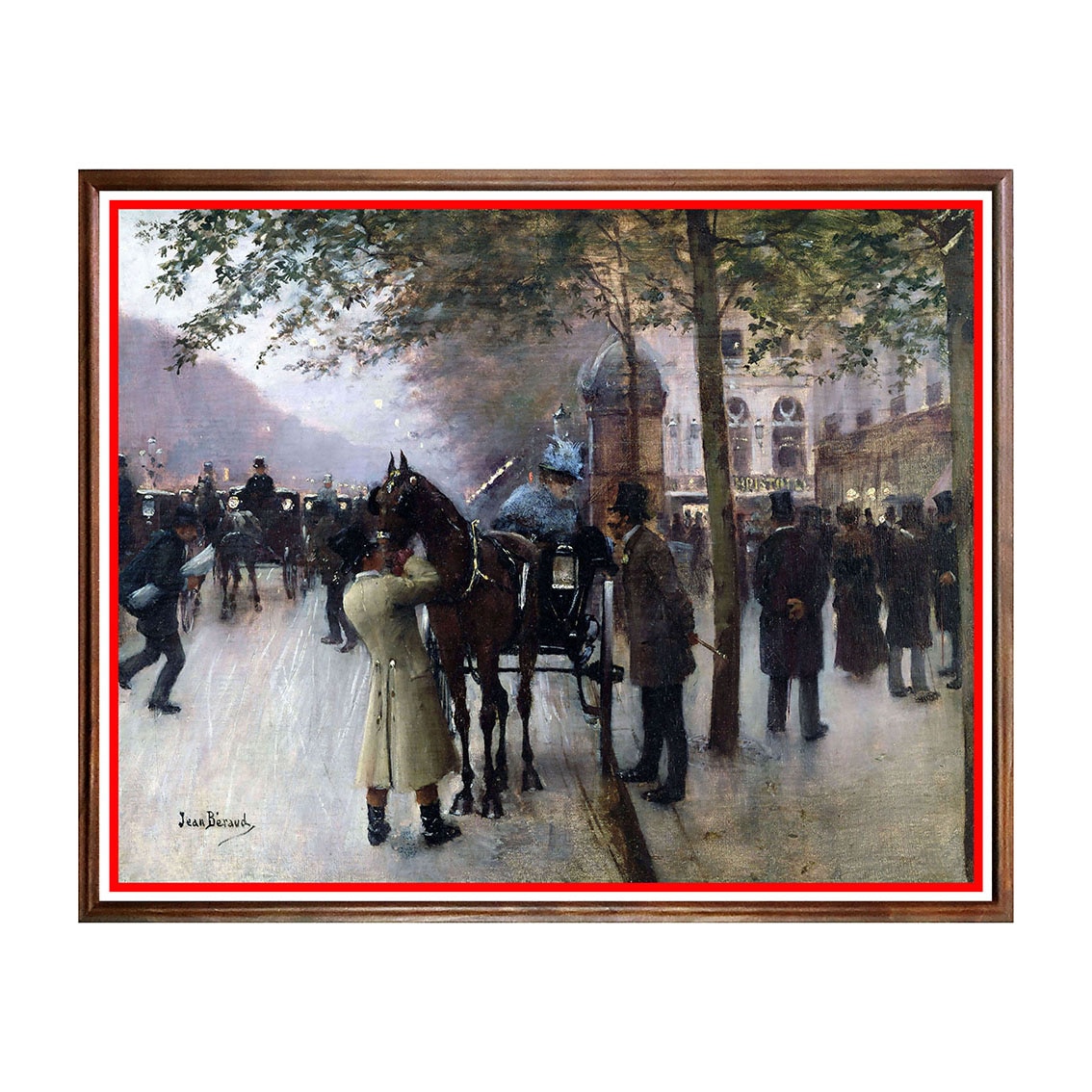 Tablou Poster, Arta Sec. XIX, Jean Béraud - The Boulevards Evening - ASN-076, 40 x 50 cm