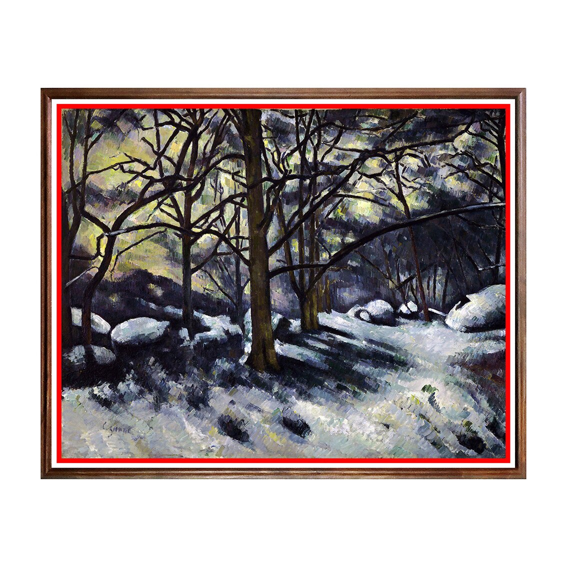 Tablou Poster, Arta Sec. XIX, Paul Cézanne - Melting Snow - ASN-089, 40 x 50 cm