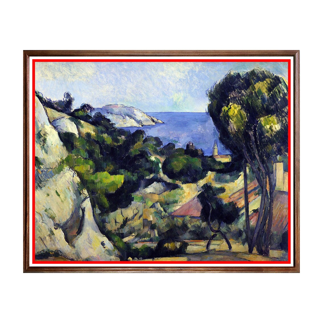 Tablou Poster, Arta Sec. XIX, Paul Cézanne - L'Estaque - ASN-088, 40 x 50 cm