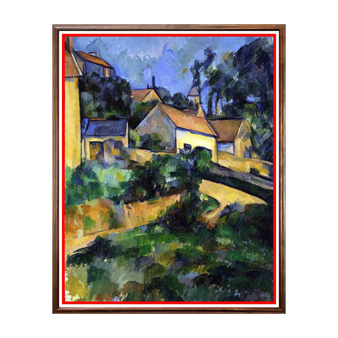 Tablou Poster, Arta Sec. XIX, Paul Cézanne - Turning Road at Montgeroult - ASN-096, 40 x 50 cm