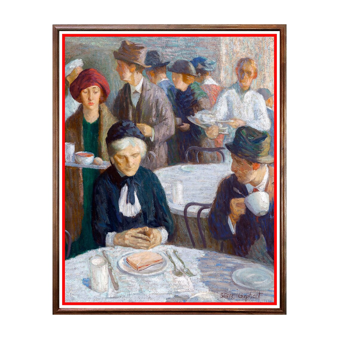 Tablou Poster, Arta Sec. XIX, Starr Gephart - Cafeteria - ASN-118, 40 x 50 cm