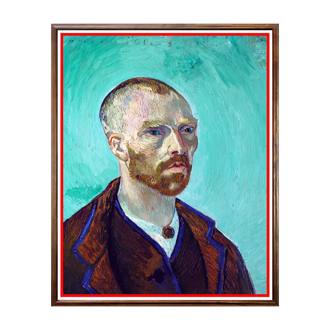 Tablou Poster, Arta Sec. XIX, Vincent van Gogh - Self-Portrait Dedicated to Paul Gauguin - ASN-124, 40 x 50 cm