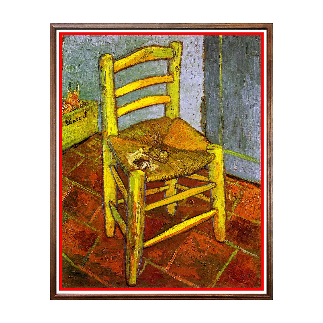 Tablou Poster, Arta Sec. XIX, Vincent van Gogh - Silla con Pipa de Van Gogh - ASN-127, 40 x 50 cm
