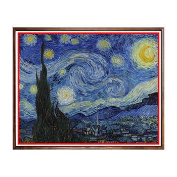 Tablou Poster, Arta Sec. XIX, Vincent van Gogh - Starry Night - ASN-128, 40 x 50 cm Tablou Poster, Arta Sec. XIX, Vincent van Gogh - Starry Night - ASN-128, 40 x 50 cm