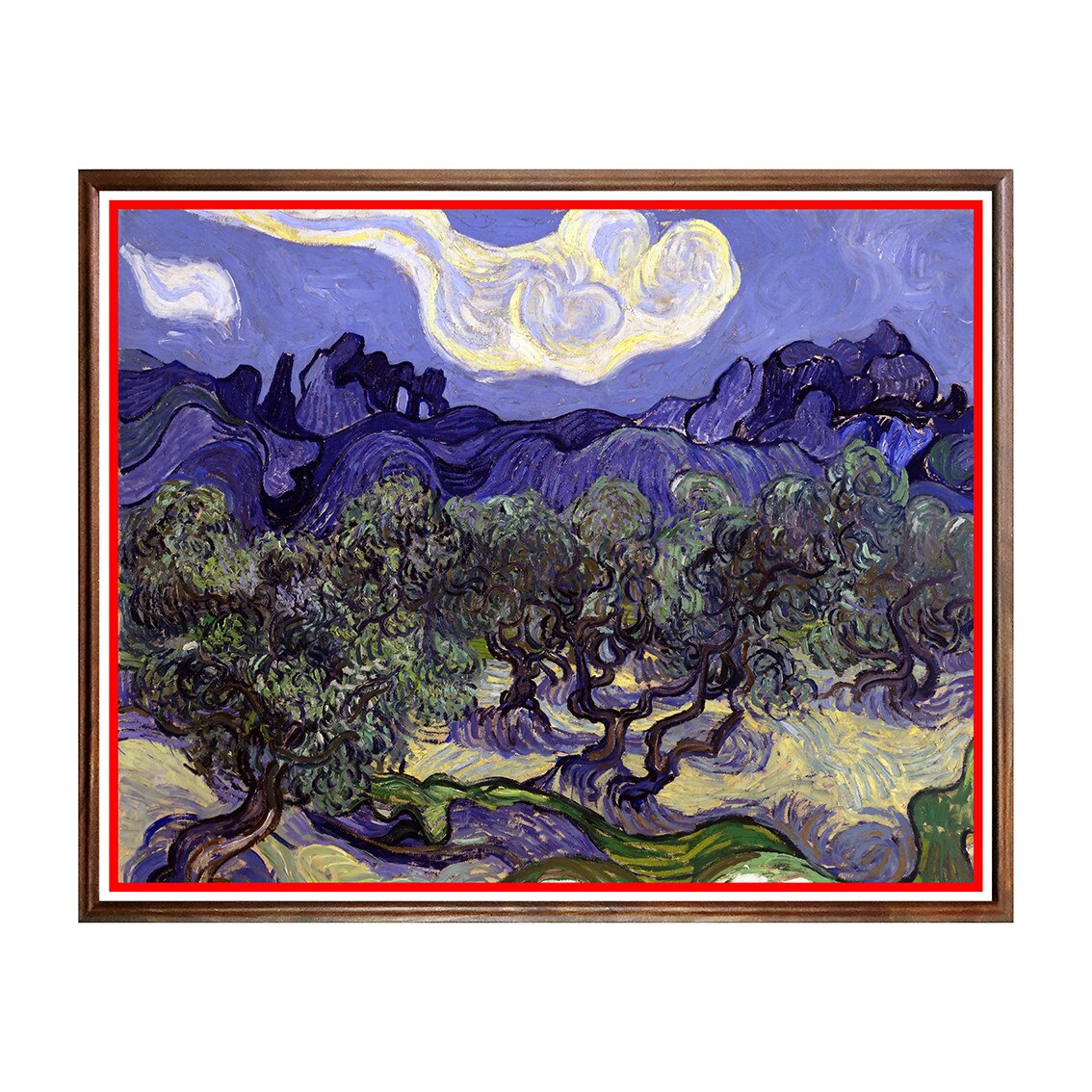 Tablou Poster, Arta Sec. XIX, Vincent van Gogh - The Olive Trees - ASN-132, 40 x 50 cm