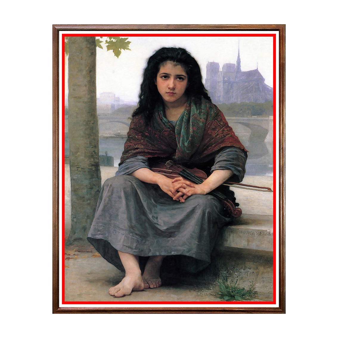 Tablou Poster, Arta Sec. XIX, William Adolphe Bouguereau - The Bohemian - ASN-135, 40 x 50 cm