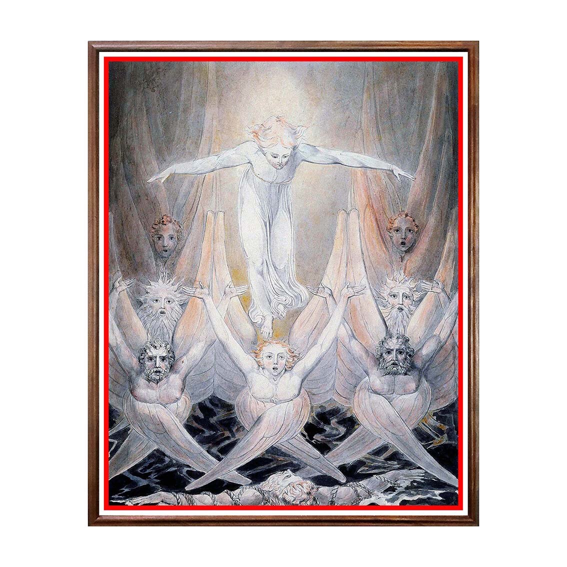 Tablou Poster, Arta Sec. XIX, William Blake - David Delivered Out of Many Waters - ASN-139, 40 x 50 cm