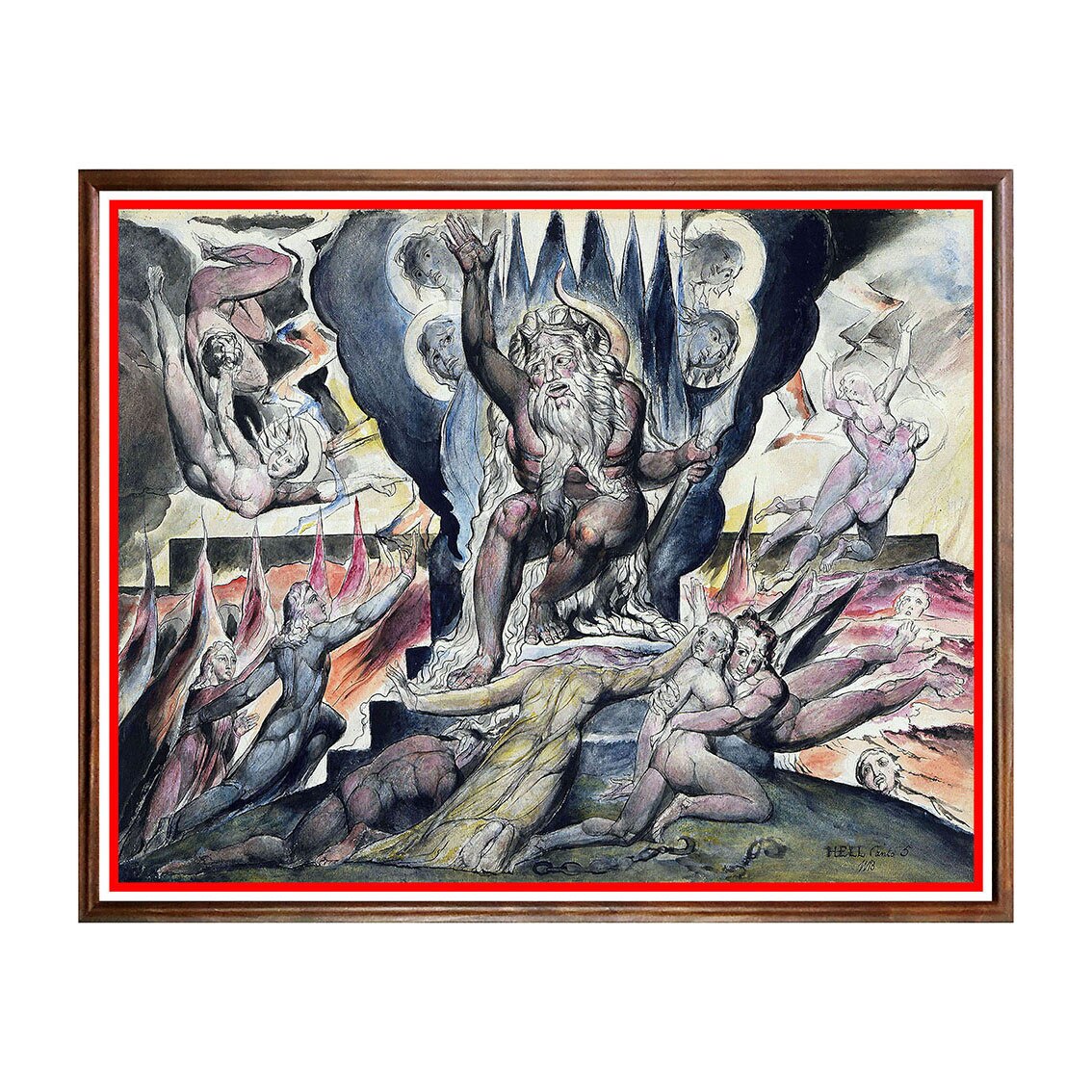 Tablou Poster, Arta Sec. XIX, William Blake - Minos - ASN-142, 40 x 50 cm
