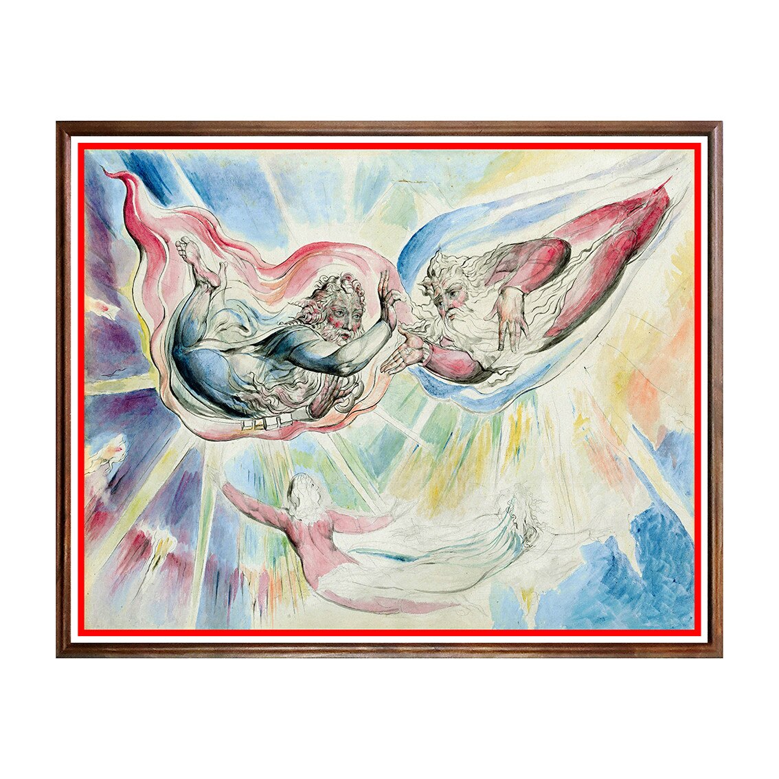 Tablou Poster, Arta Sec. XIX, William Blake - St. Peter and St. James with Dante and Beatrice - ASN-147, 40 x 50 cm