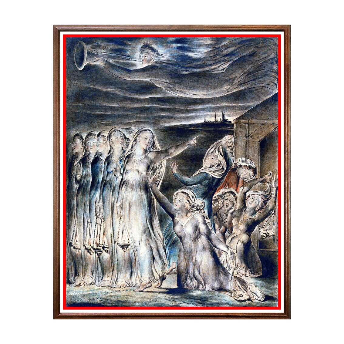 Tablou Poster, Arta Sec. XIX, William Blake - The Parable of the Wise and Foolish Virgins - ASN-151, 40 x 50 cm