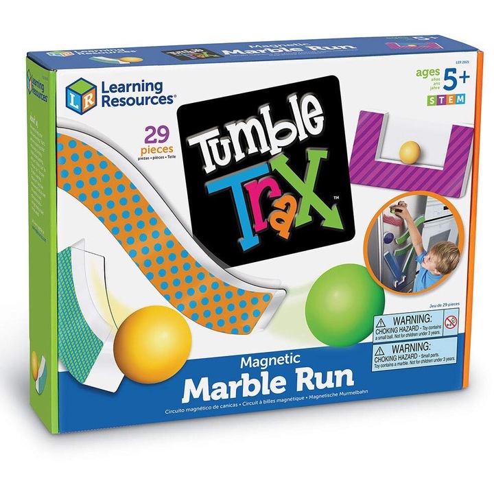 Joc activitati cu magneti Tumble Trax, Learning Resources, set STEM, multicolor