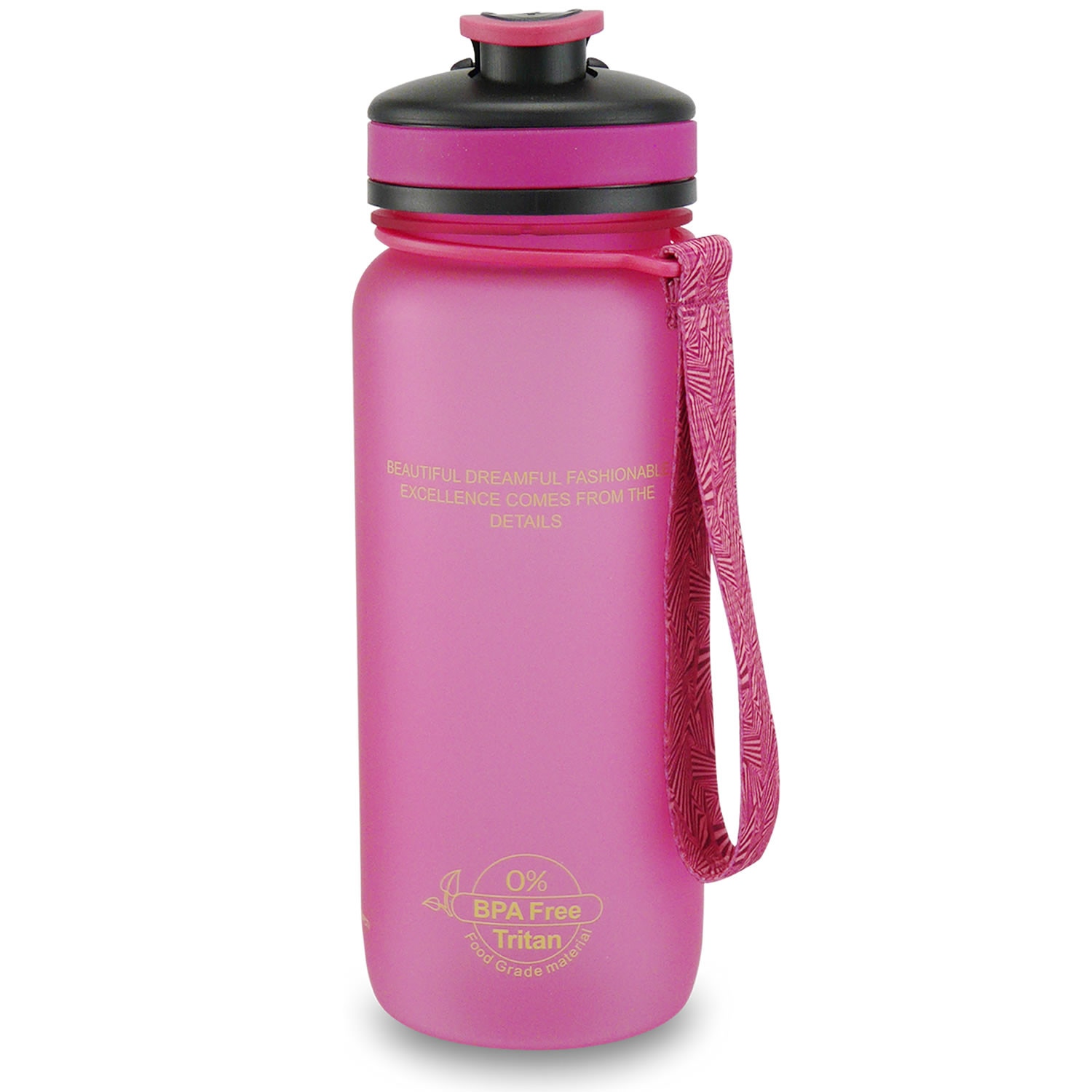 Bidon apa din Tritan BPA-free 650 ml roz