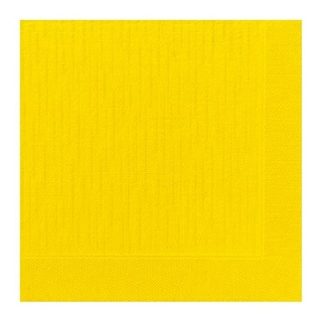 Servetel Duni Classic, Galben, impaturit in 4, 40 x 40 cm, 50 buc