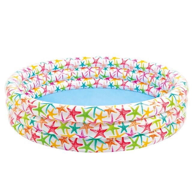 Piscina gonflabila Zola® pentru copii, 3 inele, colorata, 168x38 cm