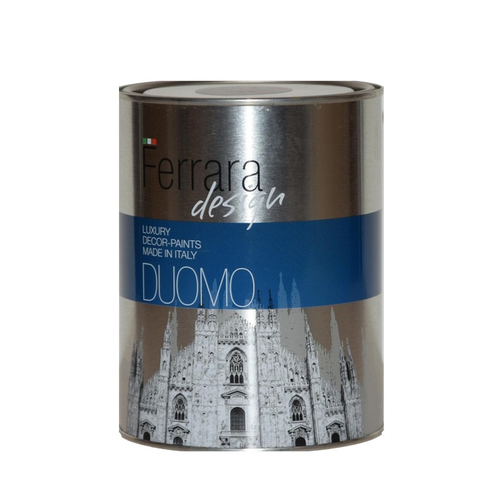 Vopsea decorativa perlata Duomo, Ferrara Design, culoare aurie, pe baza de apa, pentru interior, 4 L