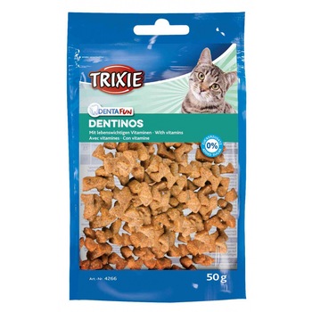 Recompensa Trixie Denta Fun Dentinos cu vitamine pentru pisici 50 g 4266 Recompensa Trixie Denta Fun Dentinos cu vitamine pentru pisici 50 g 4266
