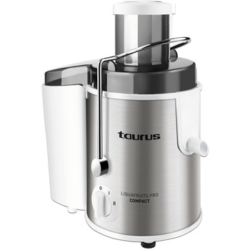 Storcator fructe si legume Taurus Liquafruits Pro Compact, 500W, 2 viteze, tub alimentare XXL, vas 1L cu separator de spuma, vas pulpa 1.5L, sita inox, Inox Storcator fructe si legume Taurus Liquafruits Pro Compact, 500W, 2 viteze, tub alimentare XXL, vas 1L cu separator de spuma, vas pulpa 1.5L, sita inox, Inox