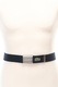 Lacoste, Curea cu aspect tesut si logo, Bleumarin inchis, 90 CM Standard