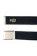Lacoste, Curea cu aspect tesut si logo, Bleumarin inchis, 90 CM Standard
