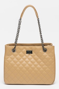 Antonia Moretti, Geanta tote de piele cu aspect matlasat, Maro nisip Antonia Moretti, Geanta tote de piele cu aspect matlasat, Maro nisip