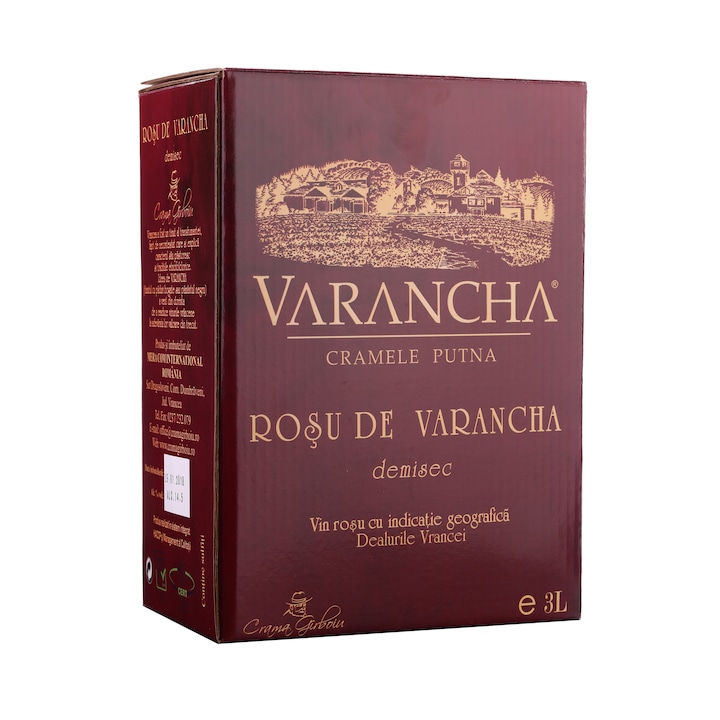 Червено вино Crama Garboiu Varancha, Полусухо, 3 L, 13%