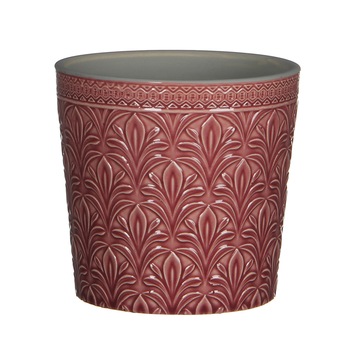 Ghiveci ceramic rotund Duke, marca Edelman, cu finisaj lucios in relief, culoarea roz, cu inaltimea de 11 cm, fara gauri de drenaj, pentru plante deosebite de interior Ghiveci ceramic rotund Duke, marca Edelman, cu finisaj lucios in relief, culoarea roz, cu inaltimea de 11 cm, fara gauri de drenaj, pentru plante deosebite de interior
