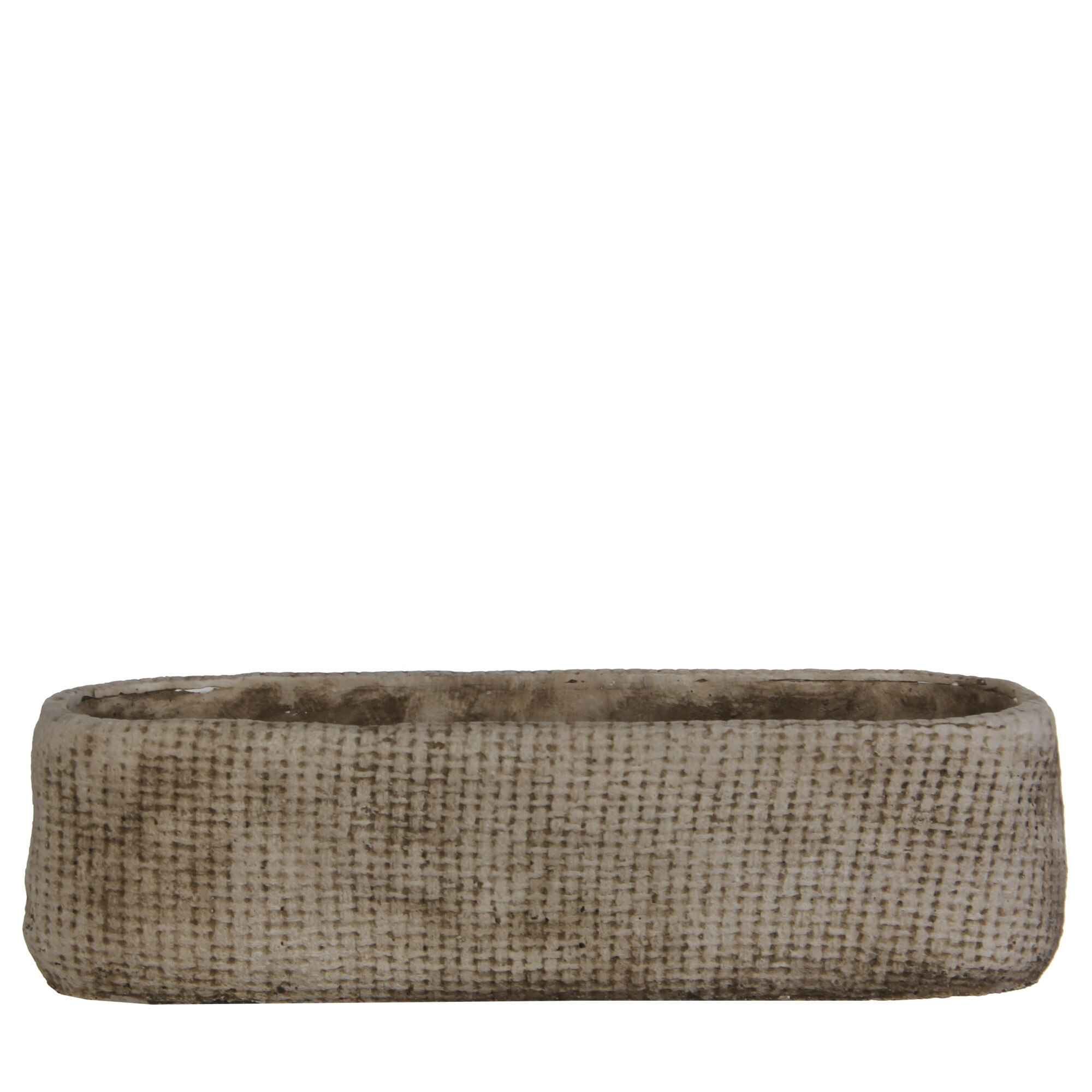 Ghiveci ceramic oval Kyan bej cu diametrul de 35 cm