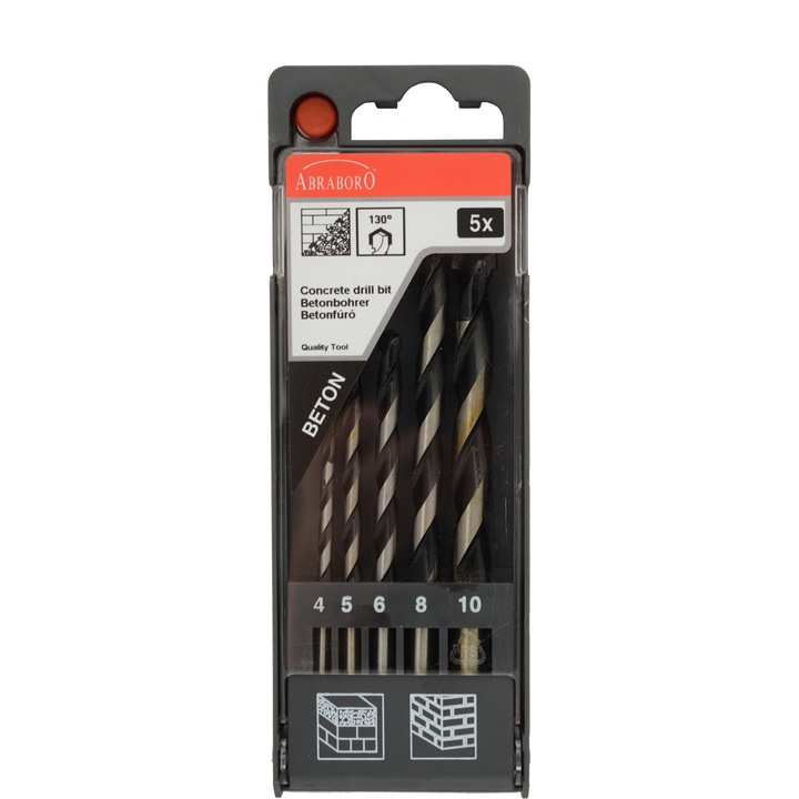 ABRABORO® standard betonfúró készlet, 5 részes