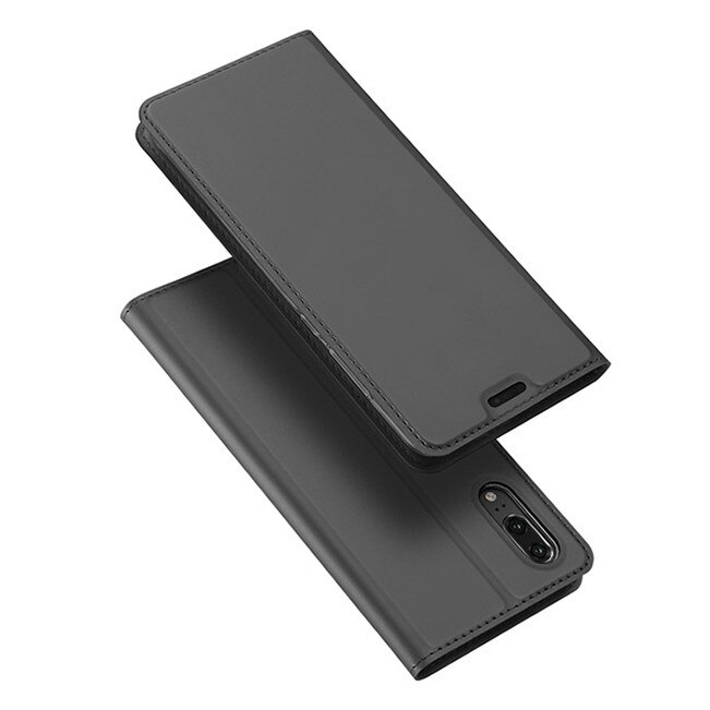 Husa carte flip wallet Dux Ducis pentru Huawei P11/P20, gri