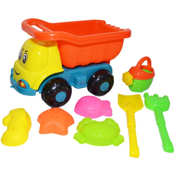 Camion cu 7 accesorii pentru nisip si apa , Robentoys
