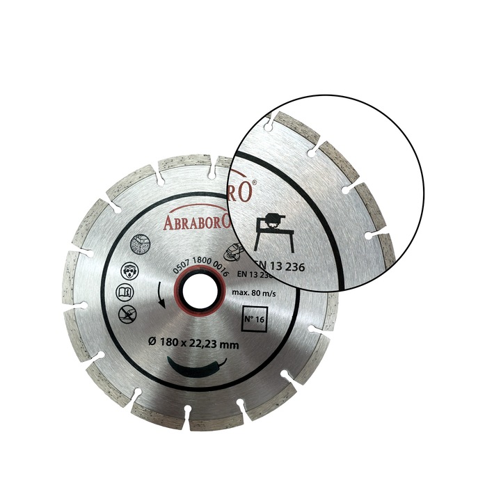 ABRABORO® No. 16, univerzális gyémánttárcsa D 180x22,23