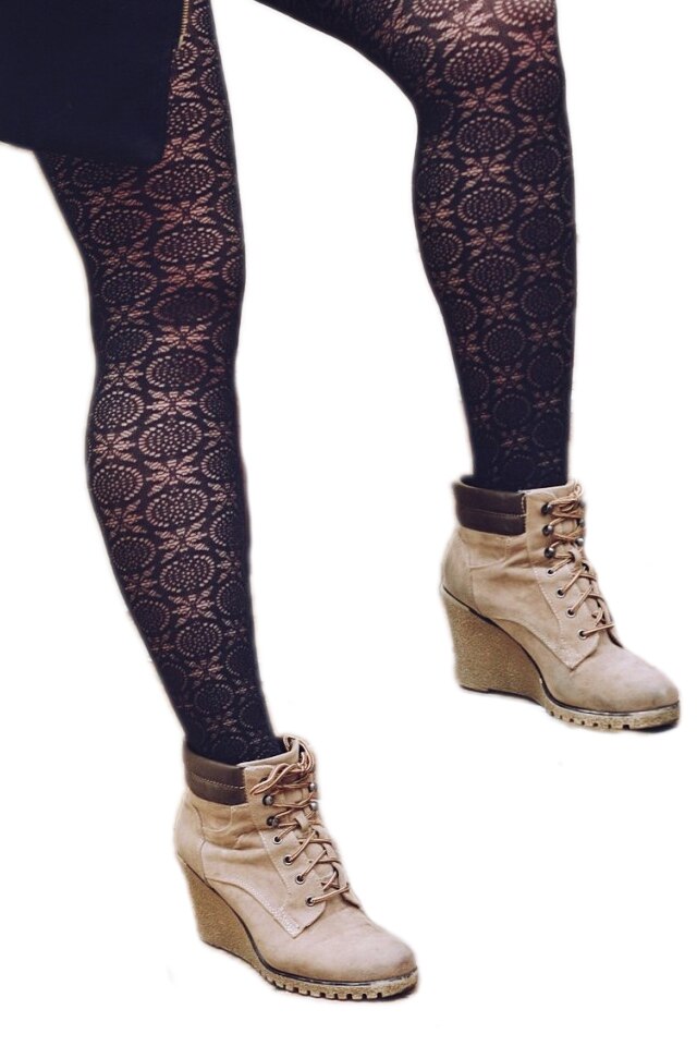 Dresuri de dama Bonnie Doon Magic Lace Tights, navy