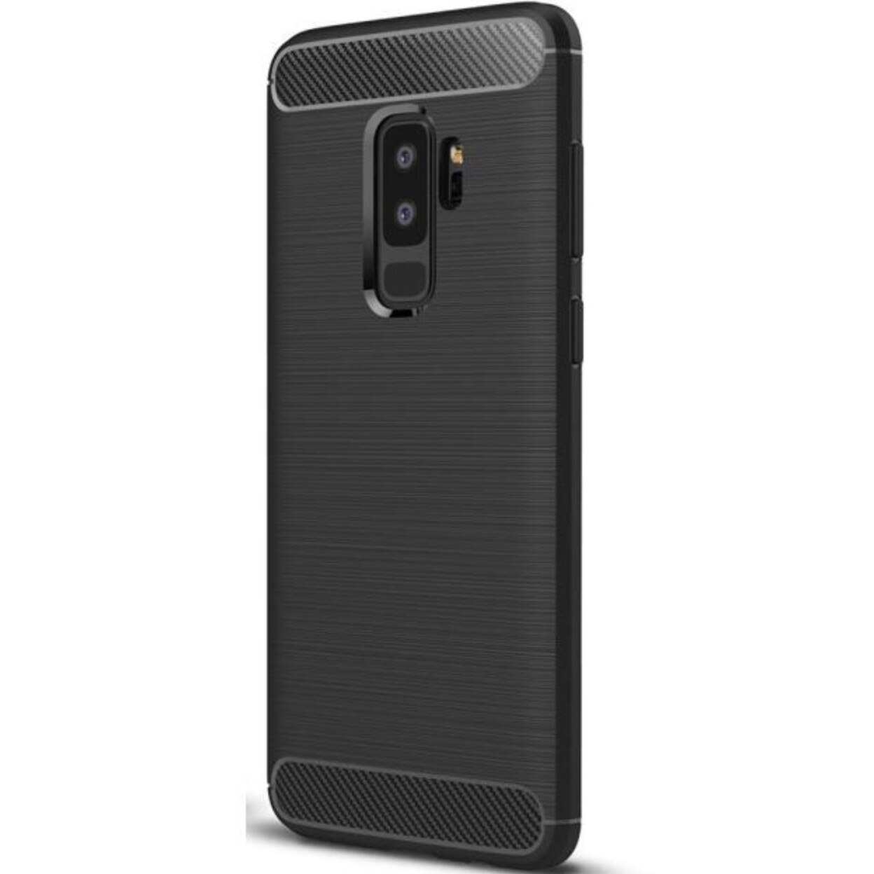 Husa protectie spate carbon, soft silicon, pentru Samsung Galaxy S9 capac de protectie, carcasa, bumper, bleumarin, BBL235