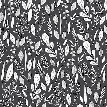 Tapet Premium Artfoyer - Garden, Floral, Botanical, Black, Vlies (Non-Woven), Eco Frendly, Nu necesita adeziv, Set 3 role, 5,4 mp Tapet Premium Artfoyer - Garden, Floral, Botanical, Black, Vlies (Non-Woven), Eco Frendly, Nu necesita adeziv, Set 3 role, 5,4 mp