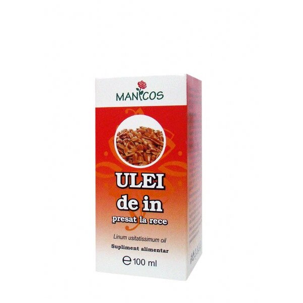 Ulei din seminte de in presat la rece 100 ml