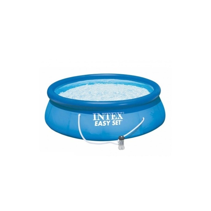 Piscina Intex Gonflabila Rotunda, Familie Copii Relaxare Curte, 366 x 76cm + Pompa Filtrare