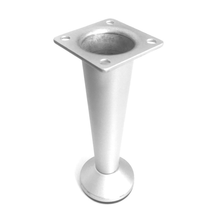 Picior metalic Ayak pentru mobilier H:100 mm, finisaj aluminiu