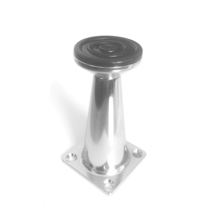 Крак за мебели MaxDeco Ayak, Метален, Гланцово хромирано покритие, H 80 мм