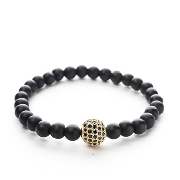 Bratara de margele negre onix, model Amedeo , unisex Bratara de margele negre onix, model Amedeo , unisex