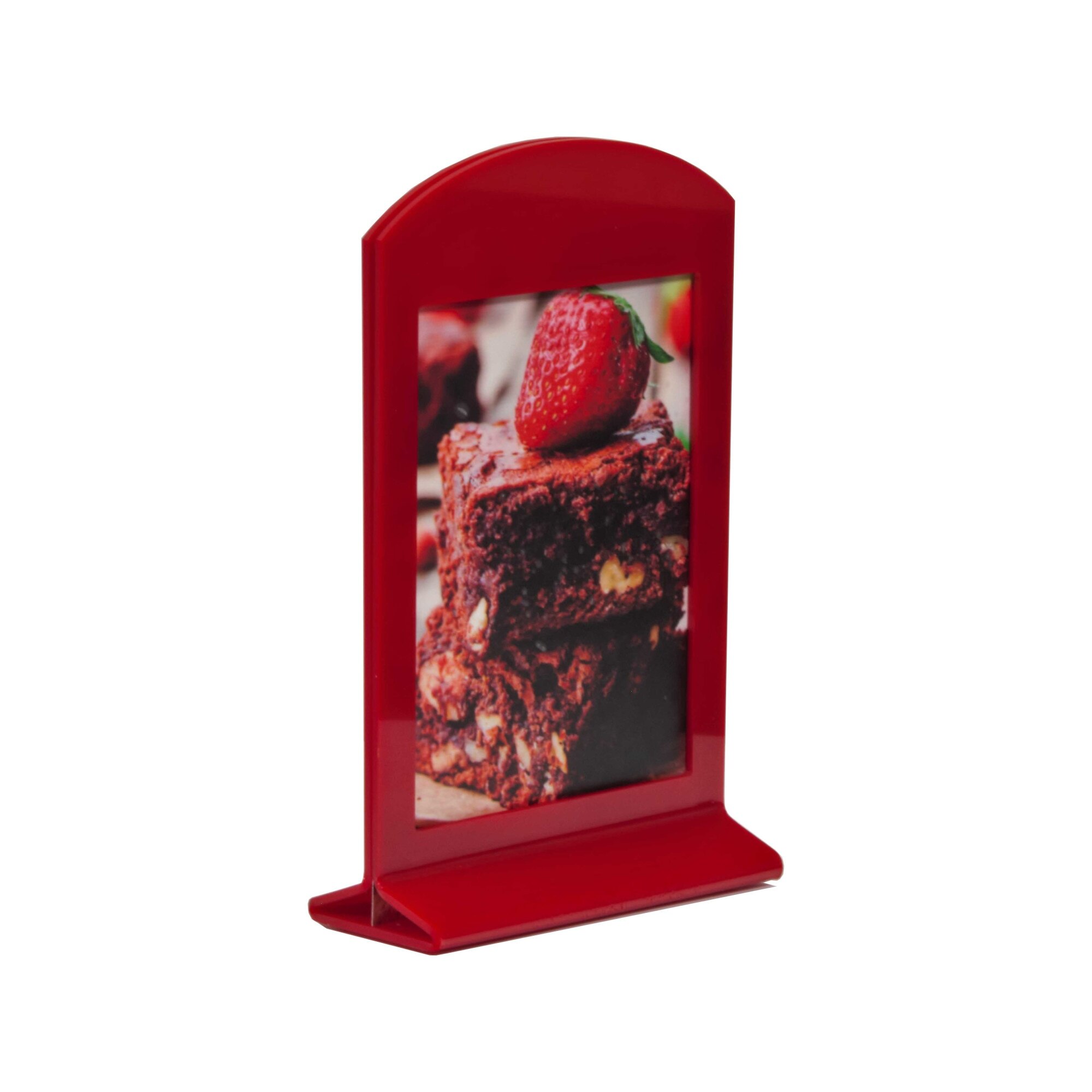 Suport meniu din plexiglas rosu, pentru afisare format A4