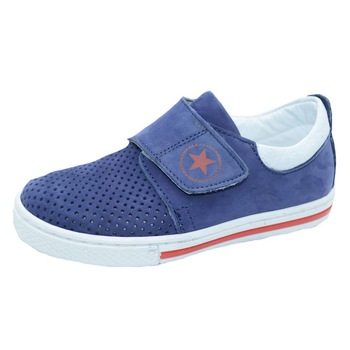 Pantofi ortopedici din piele pentru baieti SMALL FOOT SF2-A, Bleumarin Pantofi ortopedici din piele pentru baieti SMALL FOOT SF2-A, Bleumarin