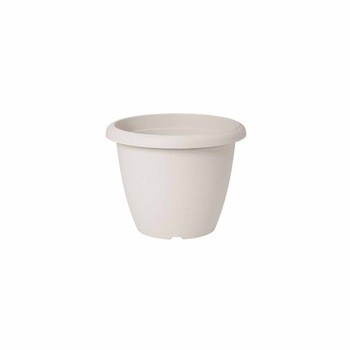 Ghiveci cu farfurie, Terrae Bell diametru 20 cm, alb piatra Ghiveci cu farfurie, Terrae Bell diametru 20 cm, alb piatra