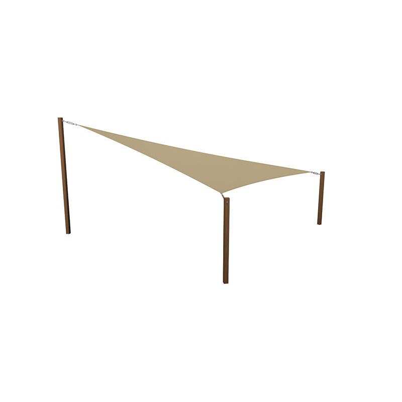 Prelata soare / vela umbrire triunghiulara - 3.6 x 3.6 x 5.09 m, 185gsm, bej