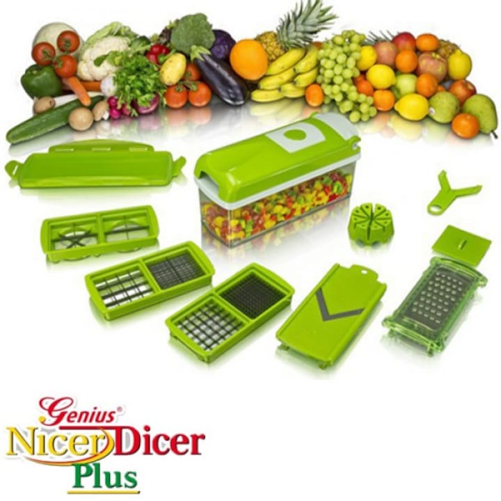 Кухненско ренде 10 в 1 - Nicer Dicer Plus , Зелено