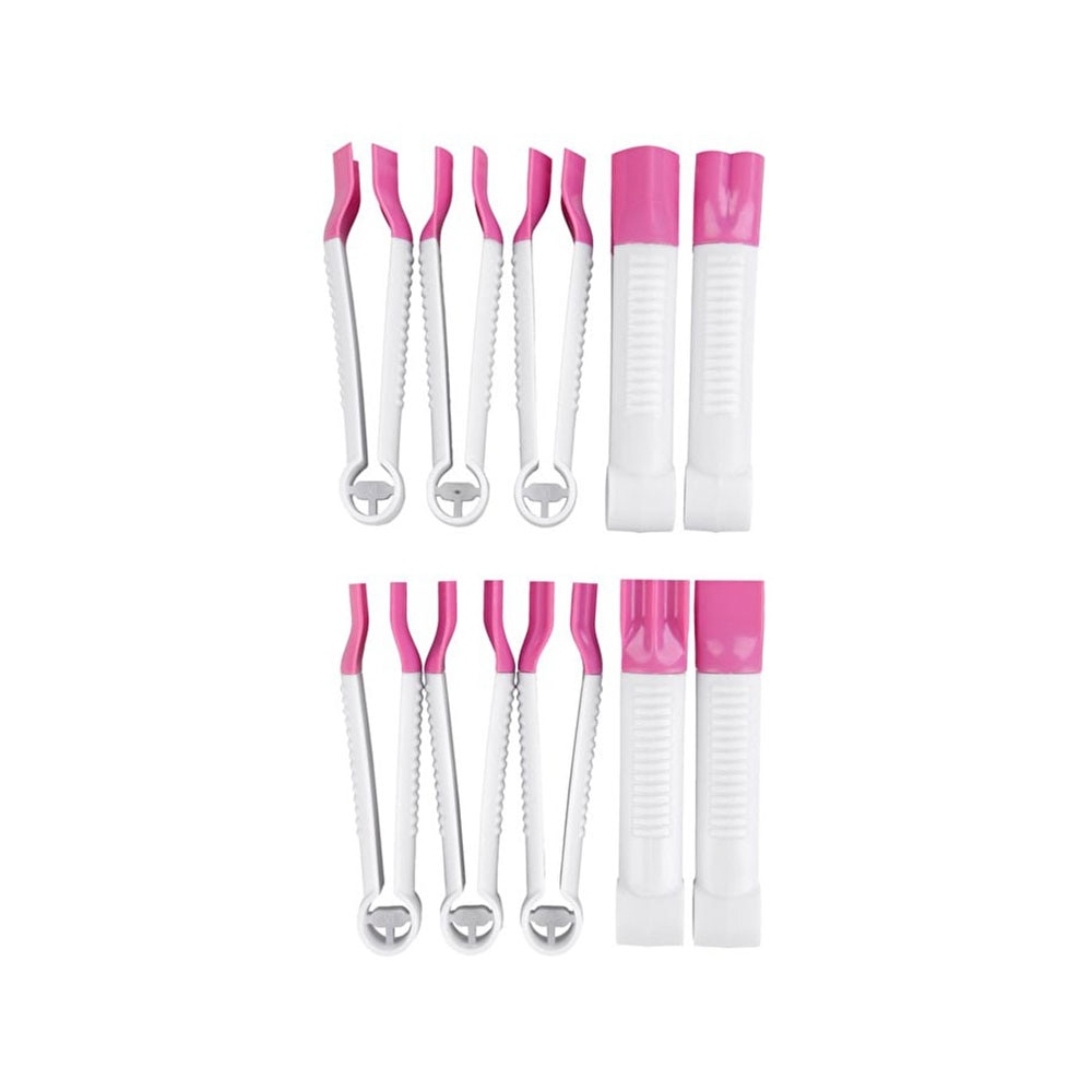 Set ustensile pentru ornarea prajiturilor, 10x2 cm, alb/roz