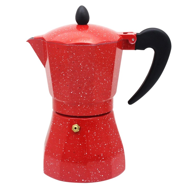 Кубинска кафеварка zephyr red passion zp 1173 n6, 6 чаши, червен/черeн