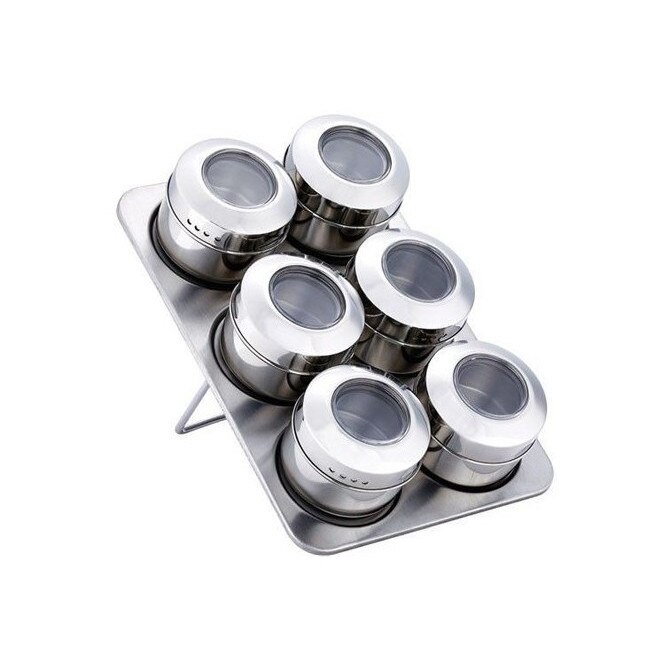 Set condimente din 6 piese , suport magneic