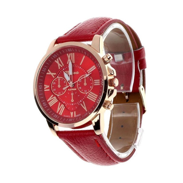 Ceas Dama Geneva Quartz Red