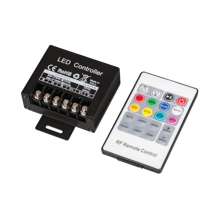RF контролер за RGB светодиодно осветление Ultralux 240W, 20A, 12-24V DC